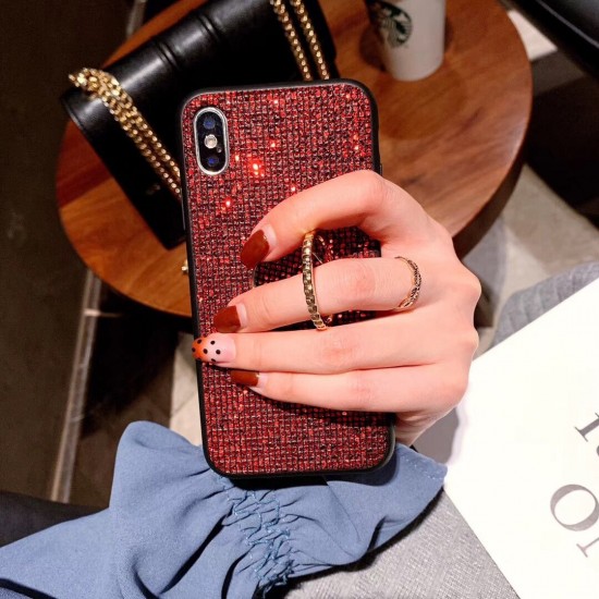 Fashion for iPhone XS Max / 7 / 8 Case Rhinestone Glitter Decoration Shockproof with Bracket Stand Protective Case