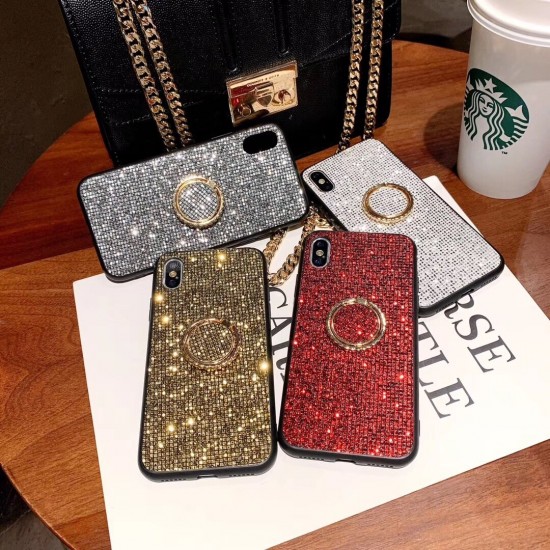 Fashion for iPhone XS Max / 7 / 8 Case Rhinestone Glitter Decoration Shockproof with Bracket Stand Protective Case