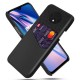 For OnePlus 7T Case Luxury PU Leather Cloth with Card Slot Shockproof Anti-scratch Back Cover Protective Case