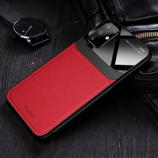 For Samsung Galaxy S20+ / Galaxy S20 Plus Luxury Business PU Leather Mirror Glass Shockproof Protective Case