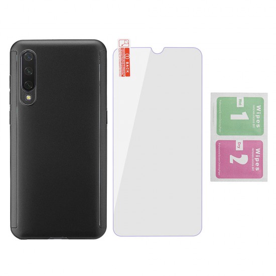 For Xiaomi Mi9 Mi 9 Lite / Xiaomi Mi CC9 360° Full Body PC Front+Back Cover Protective Case with Tempered Glass Screen Protector