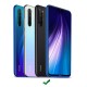 For Xiaomi Redmi Note 8 Case Luxury Business PU Leather Mirror Glass Shockproof Protective Case Non-original