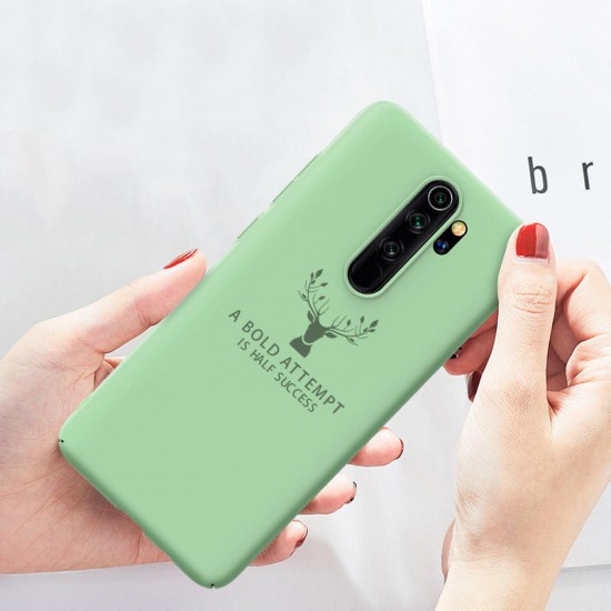 For Xiaomi Redmi Note 8 Cover Deer Pattern Shockproof Soft Rubber Liquid Silicone Protective Case Non-original