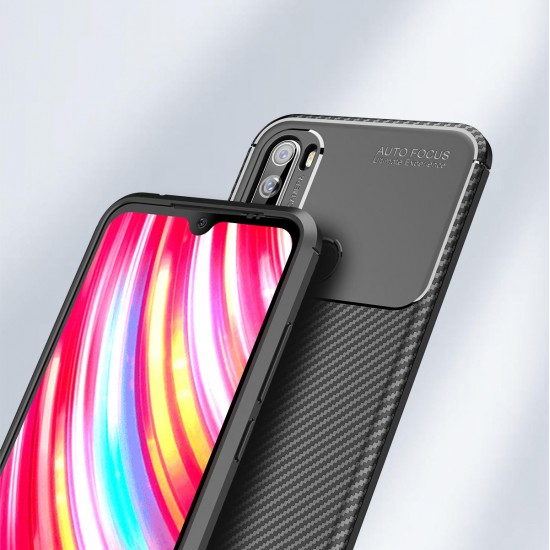 For Xiaomi Redmi Note 8T Case Luxury Carbon Fiber Shockproof Silicone Protective Case Non-original