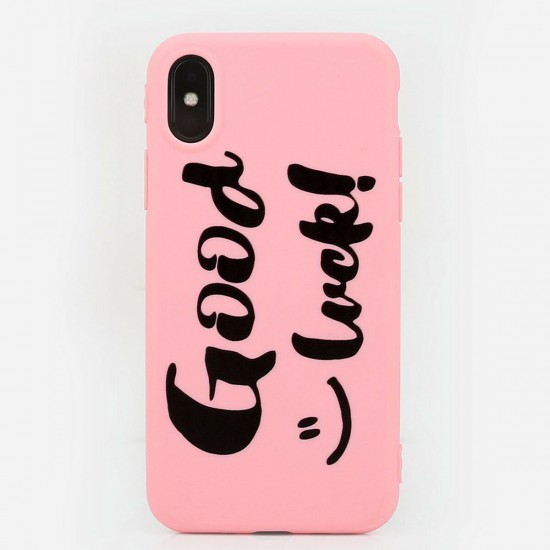 For iPhone X Case Shockproof Pink Soft TPU Protective Case Back Cover