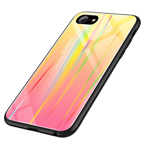 Laser Aurora Gradient Color Tempered Glass Protective Case for iPhone 6/6s