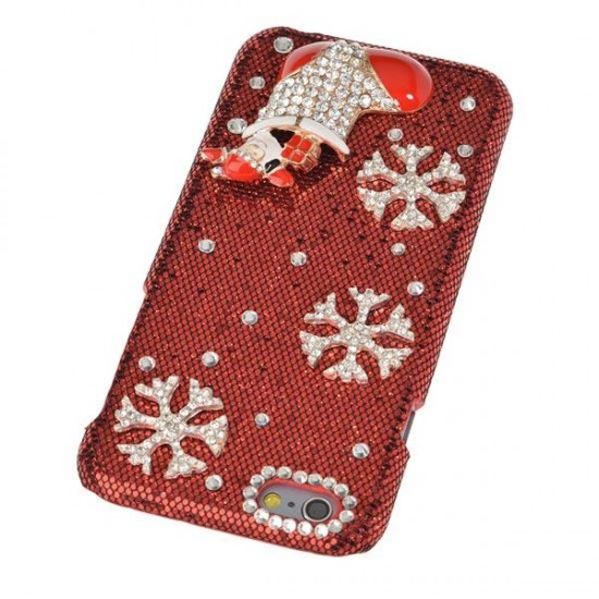 Luxury Crystal Handmade Bling Christmas Stockings Case For iPhone 6