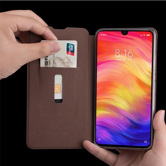 Shockproof PU Leather Flip Card Slot With Stand Full Body Protective Case For Xiaomi Redmi 7/ Redmi Y3