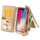 Multifunctional PU Leather with Card Slots Wallet Stand Full Body Shockproof Flip Protective Case Phone Bag