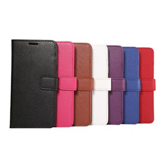 Magnetic Clasp Litchi Grain Leather Case For Samsung Galaxy Note 5