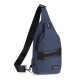 Men USB Port Casual Canvas Sport Outdoor Chest Bag Crossbody Bag with USB Cable