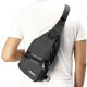 Men USB Port Casual Canvas Sport Outdoor Chest Bag Crossbody Bag with USB Cable