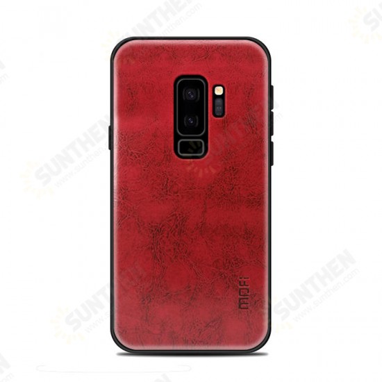 Leather Texture PC & Soft TPU Protective Case for Samsung Galaxy S9 Plus