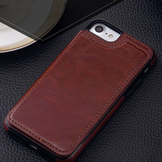 Multi-functional Luxury Bussiness PU Leather with Phone Wallet Card Slot Photo Frame Shockproof Protective Case