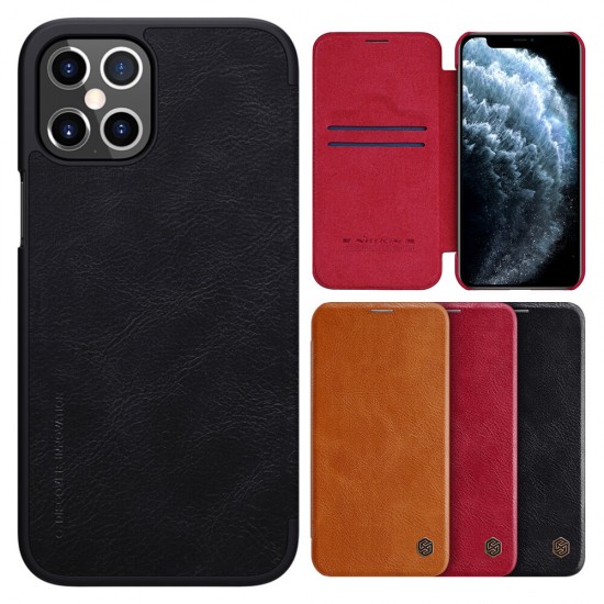 Bumper Flip Shockproof with Card Slot Full Cover PU Leather Protective Case for iPhone 12 Pro Max