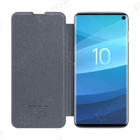 Scratchproof Flip Cover PU Leather Protective Case For Samsung Galaxy S10