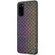 Luxury Luster Twinkle Shield Woven Polyester + PU Leather Hard Back Protective Case for Samsung Galaxy S20 2020