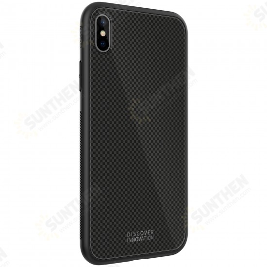 Shockproof Tempered Glass + Soft TPU Back Cover Protective Case for iPhone XS MAX