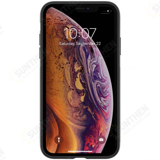 Shockproof Tempered Glass + Soft TPU Back Cover Protective Case for iPhone XS MAX