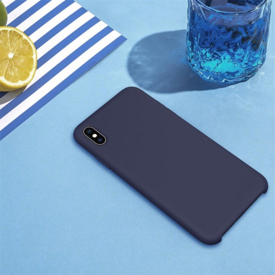 Smooth Shockproof Liquid Silicone Rubber Back Cover Protective Case for iPhone XS Max