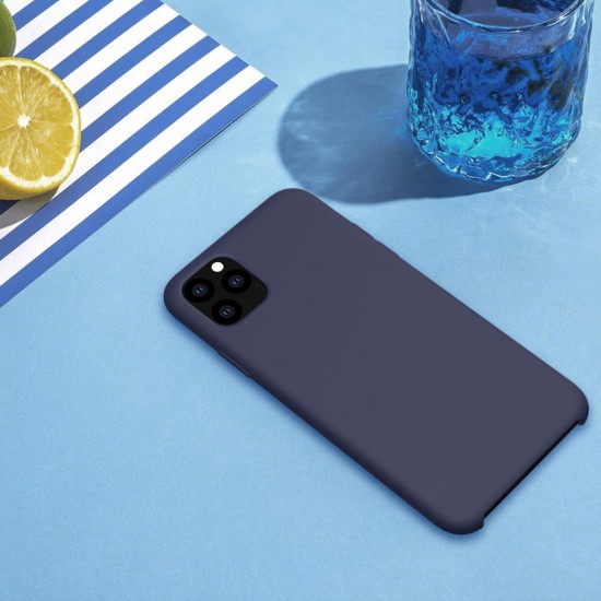 Smooth Shockproof Soft Liquid Silicone Rubber Back Cover Protective Case for iPhone 11 Pro 5.8 inch