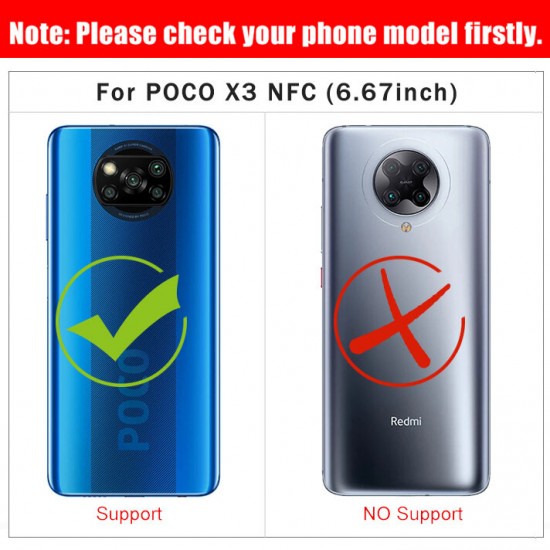 For POCO X3 PRO / POCO X3 NFC Case Bumper with Slide Lens Cover Shockproof Anti-Scratch TPU + PC Protective Case