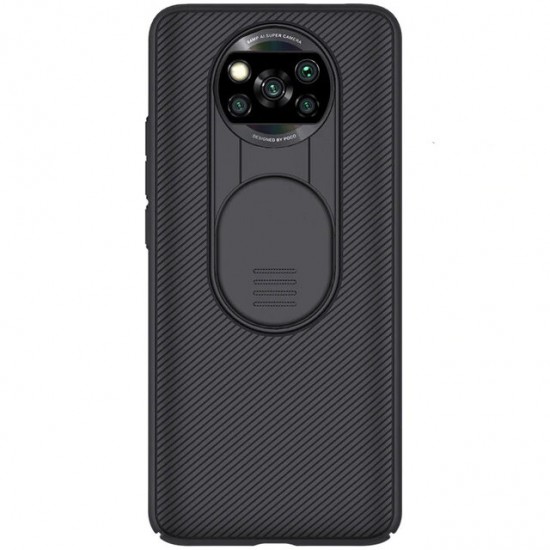 For POCO X3 PRO / POCO X3 NFC Case Bumper with Slide Lens Cover Shockproof Anti-Scratch TPU + PC Protective Case