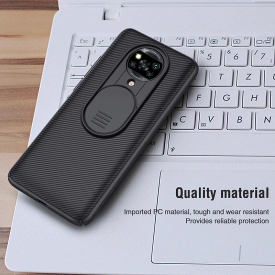 For POCO X3 PRO / POCO X3 NFC Case Bumper with Slide Lens Cover Shockproof Anti-Scratch TPU + PC Protective Case