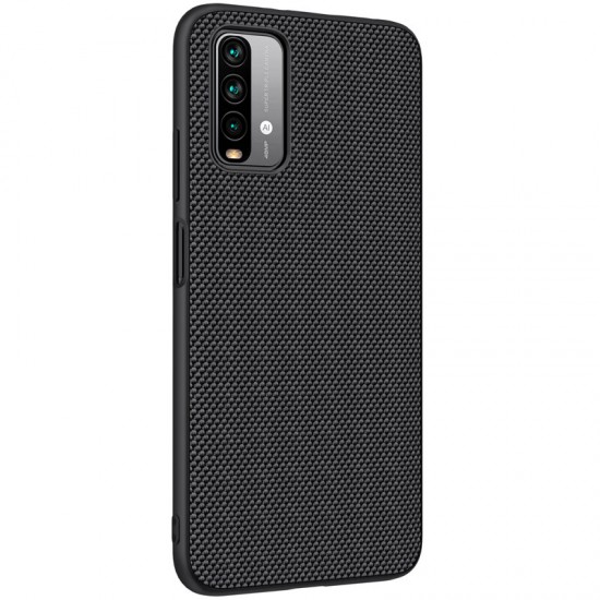 For Xiaomi Redmi 9T Case Anti-Fingerprint Anti-Slip Nylon Synthetic Fiber Textured Shockproof Protective Case Back Cover Non-Original