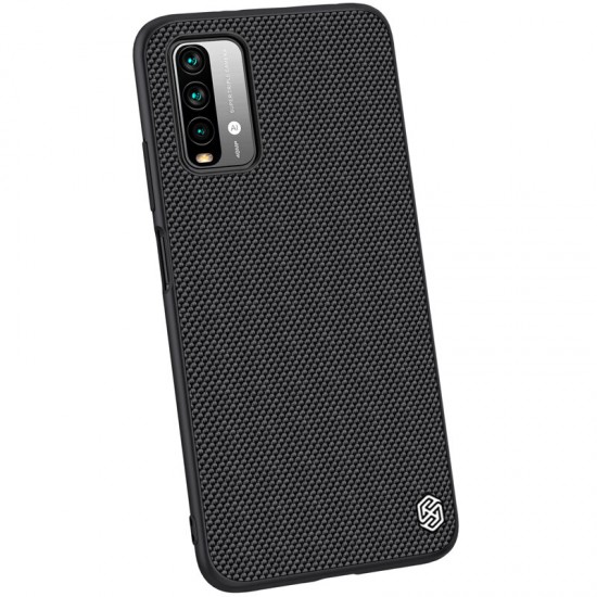 For Xiaomi Redmi 9T Case Anti-Fingerprint Anti-Slip Nylon Synthetic Fiber Textured Shockproof Protective Case Back Cover Non-Original