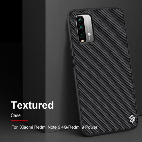 For Xiaomi Redmi 9T Case Anti-Fingerprint Anti-Slip Nylon Synthetic Fiber Textured Shockproof Protective Case Back Cover Non-Original