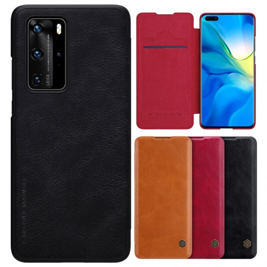 For Huawei P40 Pro Case Bumper Flip Shockproof with Card Slot Full Cover PU Leather Protective Case