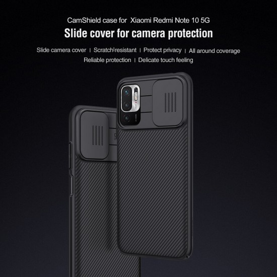 For POCO M3 Pro 5G Case / Xiaomi Redmi Note 10 5G Case Bumper with Lens Cover Shockproof Anti-Scratch TPU + PC Protective Case Non-Original