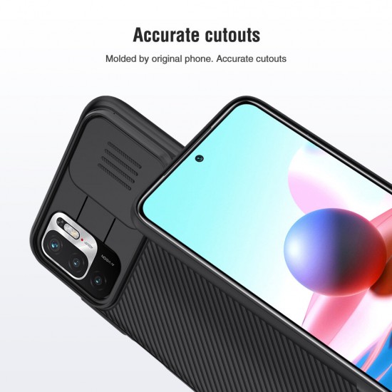 For POCO M3 Pro 5G Case / Xiaomi Redmi Note 10 5G Case Bumper with Lens Cover Shockproof Anti-Scratch TPU + PC Protective Case Non-Original