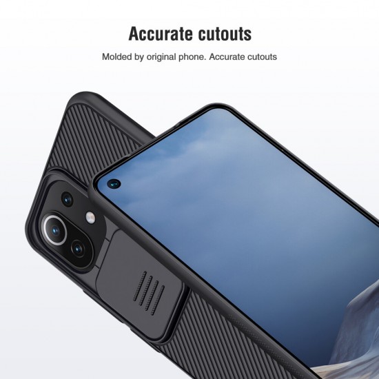 For Xiaomi Mi 11 Lite Case Bumper with Lens Cover Shockproof Anti-Scratch TPU + PC Protective Case Non-Original