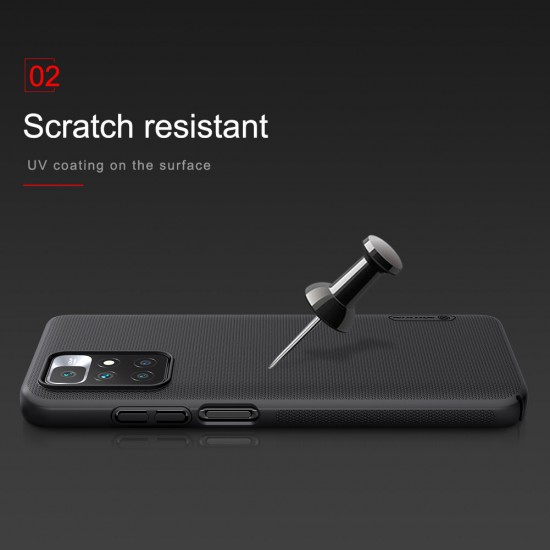 For Xiaomi Redmi 10 Case Matte Anti-Fingerprint Anti-Scratch Shockproof Hard PC Protective Case Back Cover Non-Original