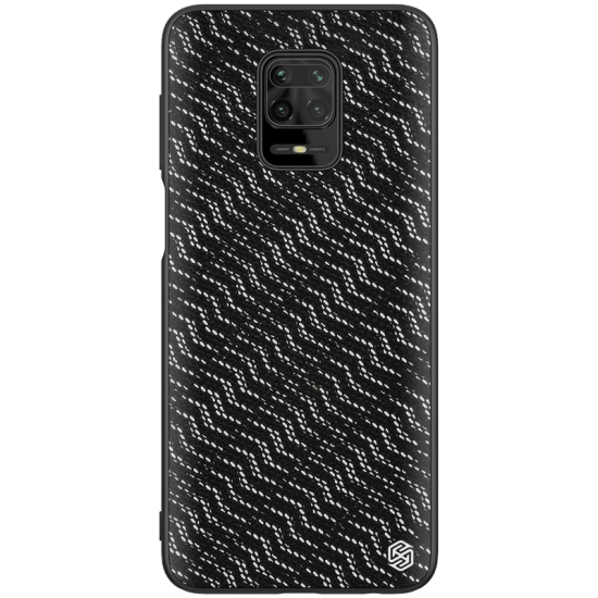 For Xiaomi Redmi Note 9S / Redmi Note 9 Pro / Redmi Note 9 Pro Max Case Luxury Luster Twinkle Shield Woven Polyester + PU Leather Shockproof Protective Case Non-original