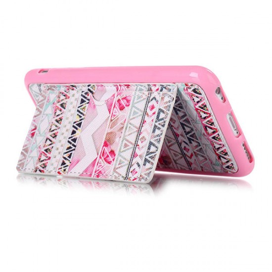 Pink Tribe Pattern Back Holder Case For iPhone 6 6s