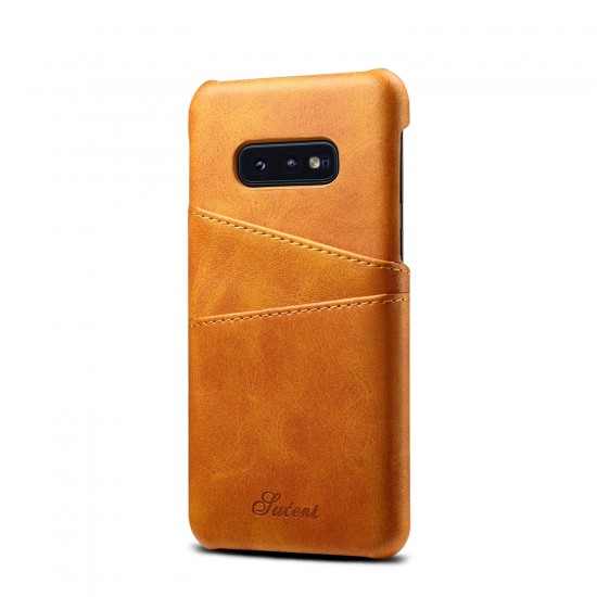 Premium Cowhide Leather Card Slot Protective Case For Samsung Galaxy S10e 5.8 Inch