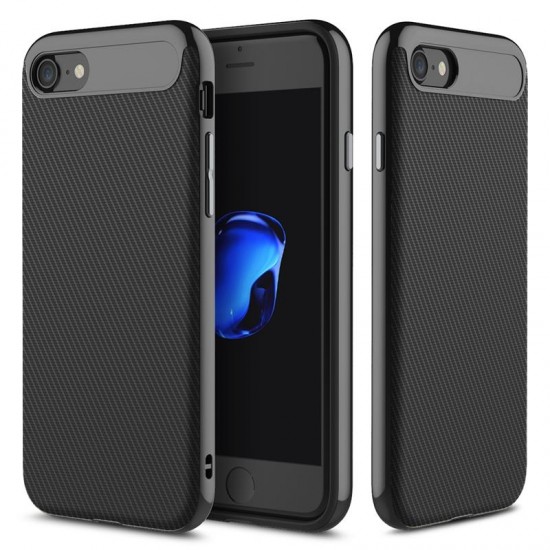 Carbon Fiber Texture Hybrid TPU PC Case For iPhone 7