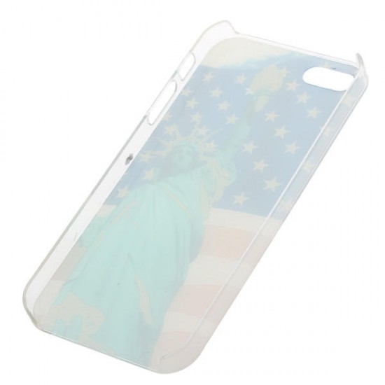 Statue Of Liberty Under The Flag Of US Pattern Hard Case For iPhone 5G