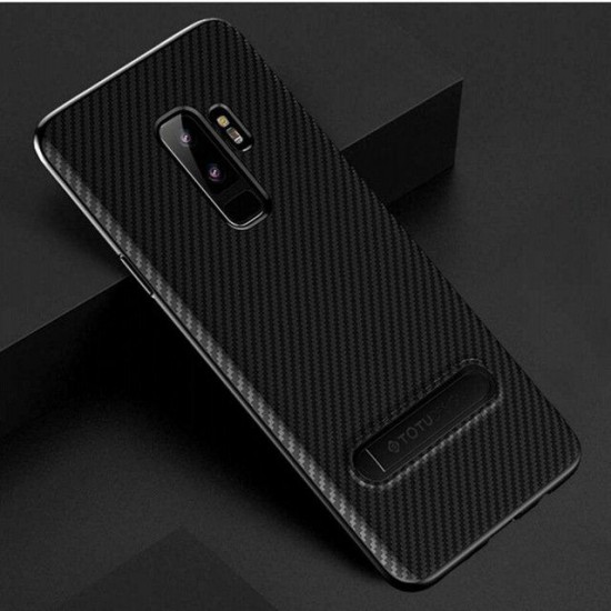 Carbon Fiber Kickstand Protective Case For Samsung Galaxy S9/S9 Plus