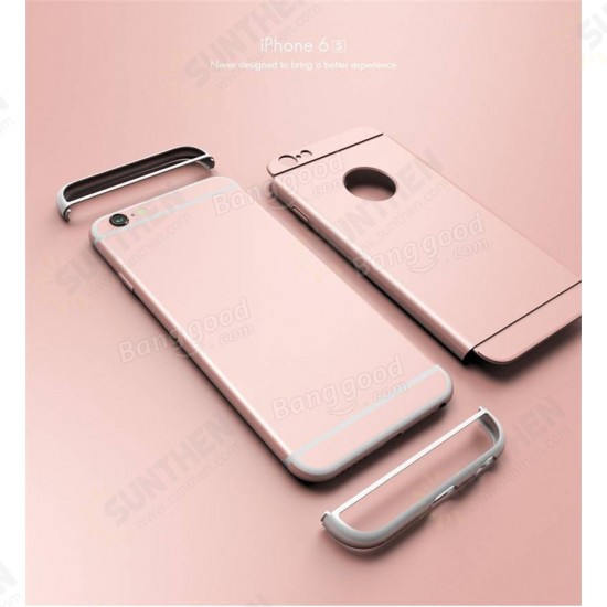 Ultra Thin 3 In 1 Circle Hard Plastic Case For iPhone 6 6S