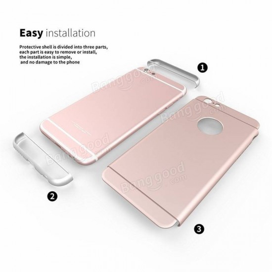 Ultra Thin 3 In 1 Circle Hard Plastic Case For iPhone 6 6S