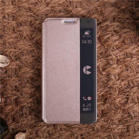 Side Window Smart View Flip PU Leather Case Cover For Samsung Galaxy S6 Edge