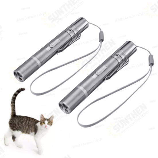 2ps Cat Toys for Cats Dogs Indoor Outdoor Interactive Cat Toys Pointer Cat Toy Rechargeable Cat Toys for Catch Exercise Torch Lantern Flashlight