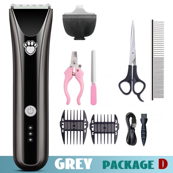 5W Professional Pet Dog Cat Animal Clippers Hair Grooming Cordless Trimmer Shaver USB Charging