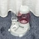 800ml+300ml Automatic Pet Dog Cat Puppy Dispenser 2 in 1 Food Drink Water Dish Feeder