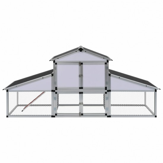 Chicken Coop with Runs and Box Aluminium