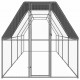 Outdoor Chicken Cage 6.6'x26.2'x6.6' Galvanized Steel